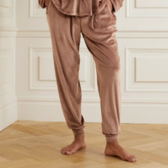 SKIMS Pants - Skims Brown Velour Track Pants jogger